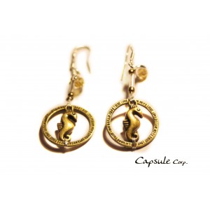 Boucles d'oreille hippocampe &Ocirc;m