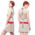 20 robe Chic print infini-angel red