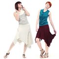 9 jupe Tango antic white et dark purple + top Gabriel version 1 print infini et print angel lagon
