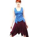 22 top Japon print manga lagon + jupe Tango dark purple
